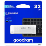 GOODRAM USB 2,0 FLASH DRIVE 32GB WHITE - (UME2-0320W0R11)