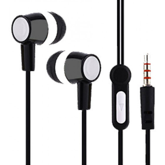LAMTECH HANDSFREE WITH MIC 3,5MM JACK BLACK - (LAM021356)