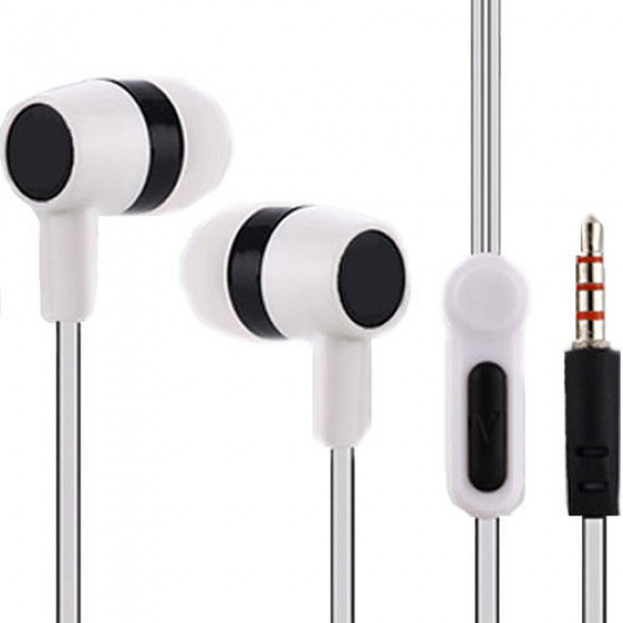 LAMTECH HANDSFREE WITH MIC 3,5MM JACK WHITE - (LAM021370)