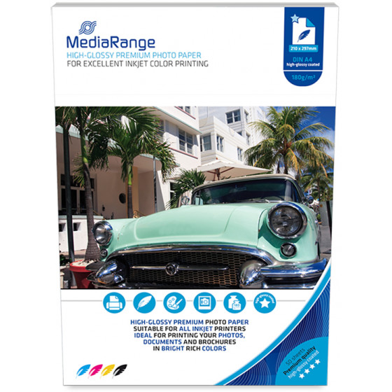 MediaRange ����������� ����� ��� Inkjet ��������� �4 High-Glossy 50 ����� - (MRINK117)