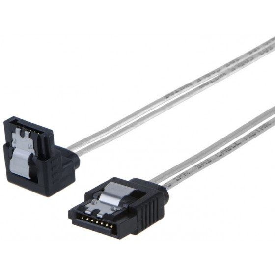 POWERTECH ������� SATA III 7pin �� 7pin 90 flat 0.3m - (CAB-W034)