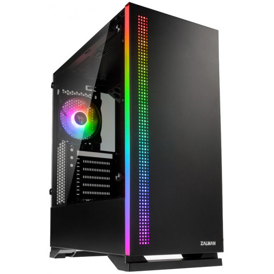 ZALMAN PC case S5 mid tower 398x212x465mm 2x fan ������� ������ ����� - (ZM-S5-BK)