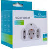 POWERTECH ���������� �������� 1x schuko 2x euro 16A ������ - (PT-816)
