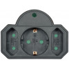 POWERTECH ���������� �������� 1x schuko 2x euro 16A ������ - (PT-817)