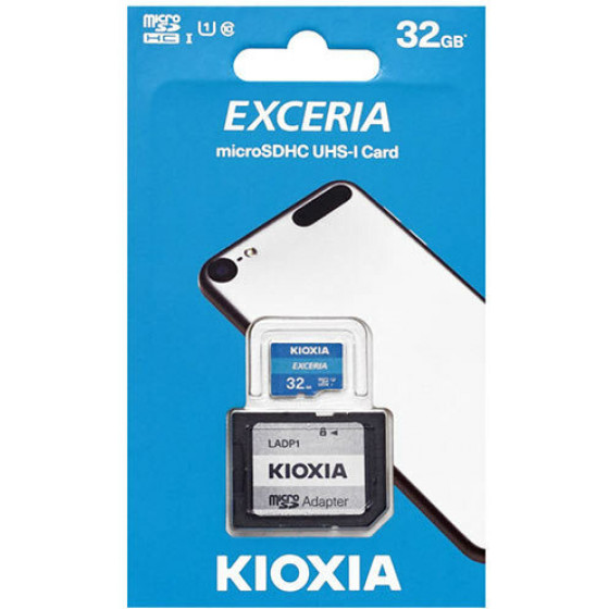 KIOXIA MICRO SD 32GB WITH ADAPTER UHS I U1 M203 - (LMEX1L032GG2)