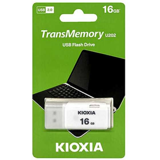 KIOXIA USB 2.0 FLASH STICK 16GB HAYABUSA WHITE U202 - (LU202W016GG4)