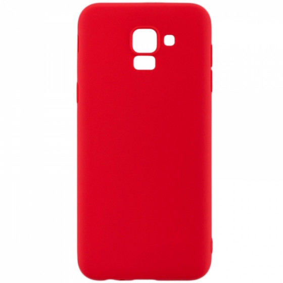 SENSO SOFT TOUCH SAMSUNG J6 2018 red backcover - (SESTSAMJ618R)