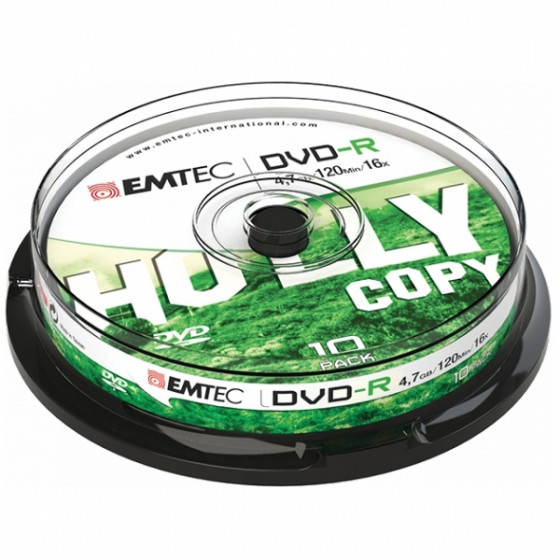 EMTEC DVD-R 4.7GB 16x CAKE BOX 10pcs - (ECOVR471016CB)
