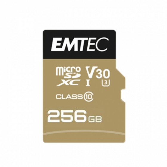 EMTEC Memory Card microSD USH-I U3 SPEEDIN PRO A1 256GB CLASS 10 - (ECMSDM256GXC10)