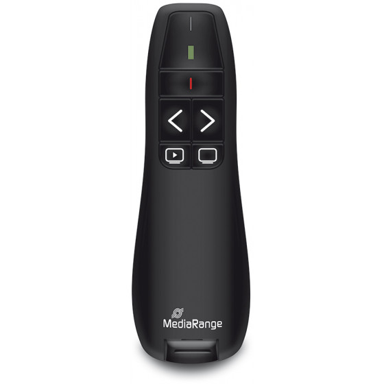 MediaRange 5-button wireless presenter with red laser pointer black - (MROS220)