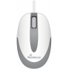 MediaRange Optical Mouse Corded 3-Button Compact-sized White Grey Wired - (MROS214)