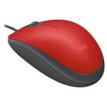 LOGITECH MOUSE WIRED M110 Silent Red - (910-005489)