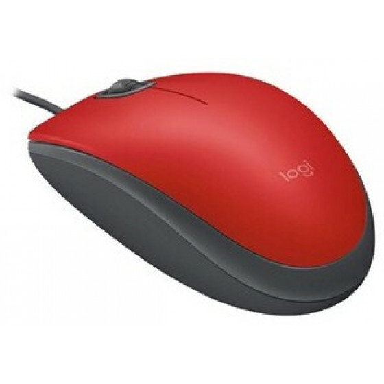 LOGITECH MOUSE WIRED M110 Silent Red - (910-005489)
