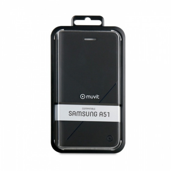 MUVIT LEATHER STAND BOOK GRAPHIC SAMSUNG A51 black - (MUFLS0298)