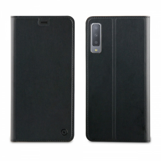 MUVIT LEATHER STAND BOOK SAMSUNG A7 2018 black - (MUFLS0245)