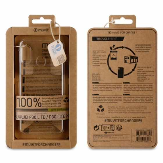 MUVIT RECYCLETEK HUAWEI P30 LITE / P30 LITE XL transparent backcover - (MCBKC0116)