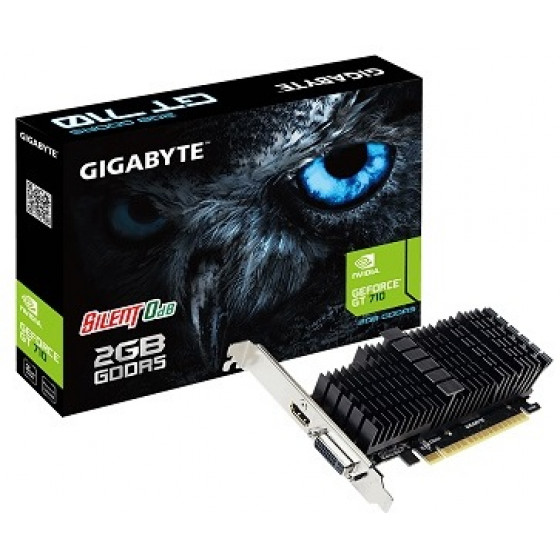 Gigabyte GeForce GT 710 2GB 64bit GDDR5 LP Silent - (GV-N710D5SL-2GL)