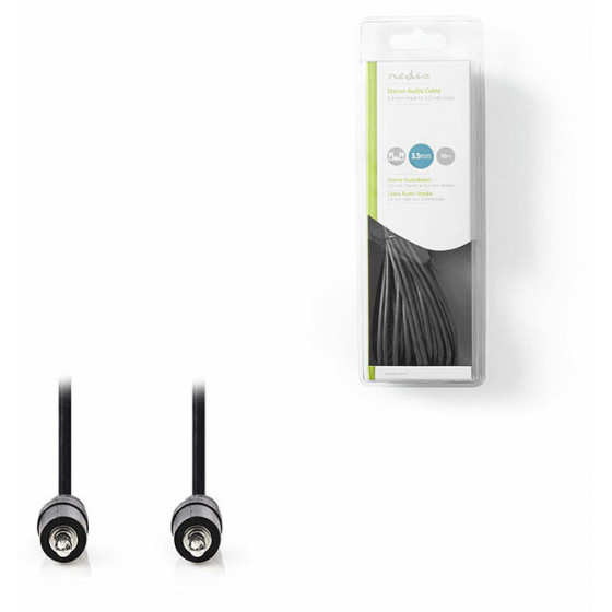 NEDIS Stereo Audio Cable 3.5mm Male to 3.5mm Male 10m Black - (CAGB22000BK100)