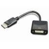 CABLEXPERT DISPLAYPORT TO DVI ADAPTER WITH CABLE BLACK - (A-DPM-DVIF-002)