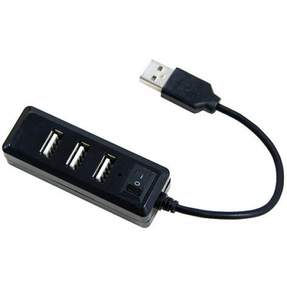 LAMTECH 4-PORT USB HUB BLACK - (LAM021479)