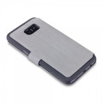 SENSO LEATHER STAND BOOK SAMSUNG S7 gray - (BLSAMS7GR)