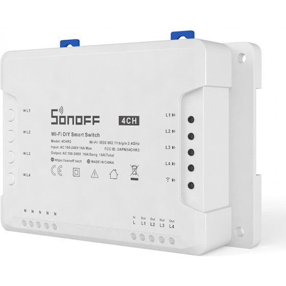 SONOFF Smart ��������� WiFi 4CH R3 4 ������ 16A ������ - (4CHR3)