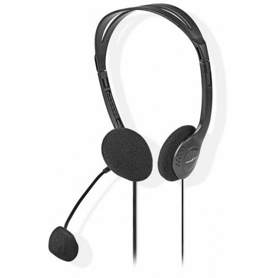 NEDIS CHST100BK PC Headset On-Ear 2x 3.5 mm Connectors 2.0 m Black