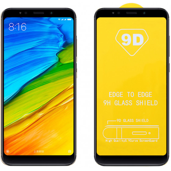 IDOL 1991 TEMPERED GLASS XIAOMI REDMI 5 PLUS 9H 0.25mm 9D FULL GLUE SPECIAL FULL COVER BLACK - (5205308271847)