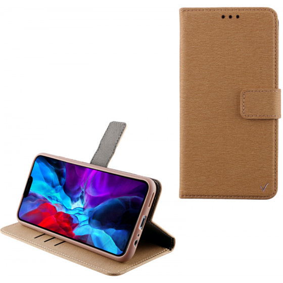 VOLTE-TEL ���� IPHONE 12 PRO / IPHONE 12 ALLURE MAGNET BOOK STAND CLIP GOLD - (5205308272127)