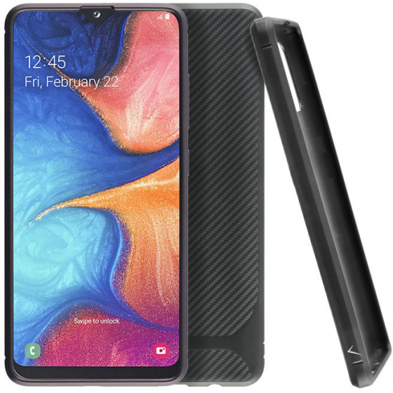 VOLTE-TEL ���� SAMSUNG A20e A202 CARBON RUGGED CAMERA PROTECTIVE BLACK - (5205308278617)