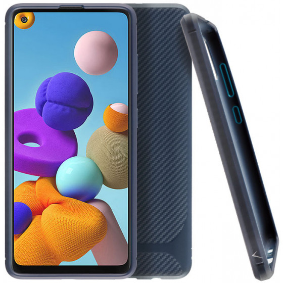 VOLTE-TEL ���� SAMSUNG A21s A217 CARBON RUGGED CAMERA PROTECTIVE BLUE - (5205308278709)