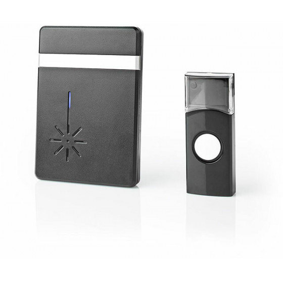 NEDIS DOORB212BK Wireless Doorbell Set Battery Powered 36 Melodies