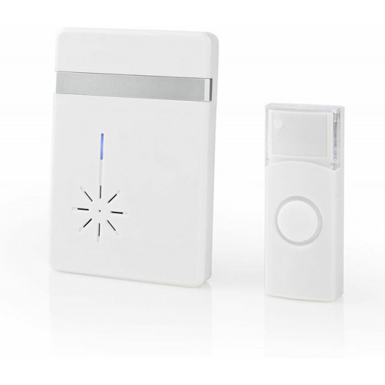 NEDIS DOORB212WT Wireless Doorbell Set Battery Powered 36 Melodies
