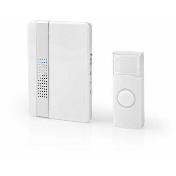 NEDIS DOORB223CWT Wireless Doorbell Set Mains Powered 36 Melodies