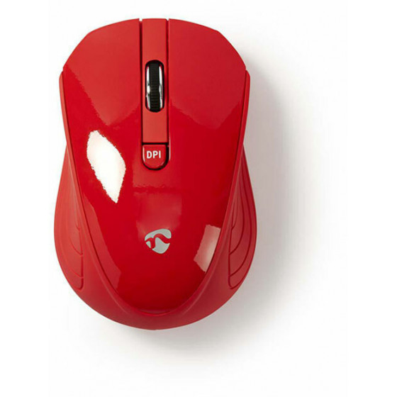 NEDIS MSWS400RD Wireless Mouse 800 / 1200 / 1600 DPI 3-Button Red