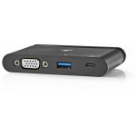 NEDIS TCARF220BK Computer Hub USB Type-C USB-C / USB 3.0 / VGA Power Delivery 10