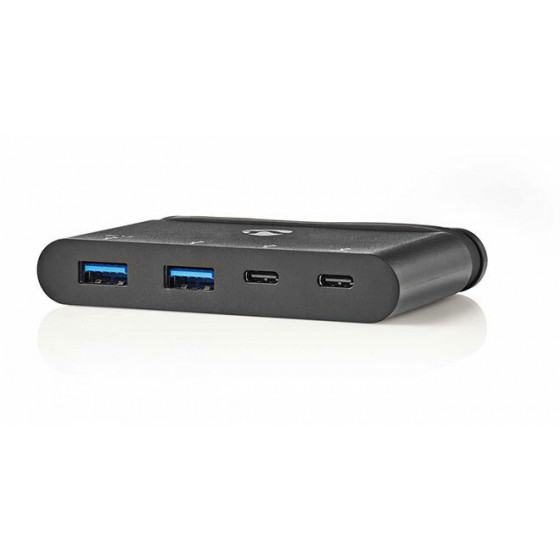 NEDIS TCARF230BK Computer Hub USB Type-C 2x USB-C / 2x USB 3.0 (5G) Power Delive