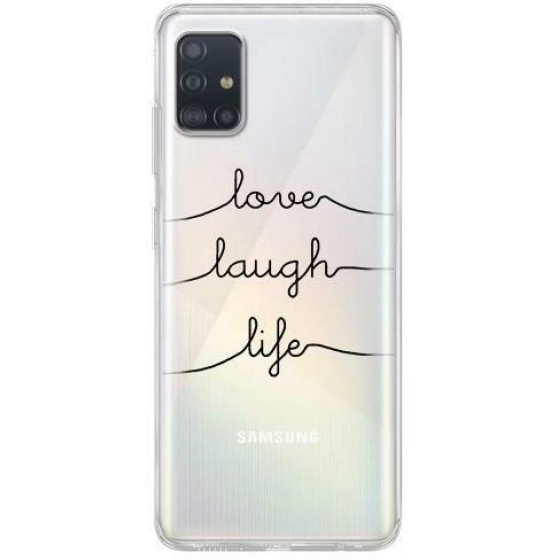 Inos ���� TPU ��� Samsung A515F Galaxy A51 Art Theme Love-Laugh-Life - 5205598134969