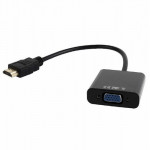 CABLEXPERT HDMI TO VGA AND AUDIO ADAPTER CABLE SINGLE PORTBLACK - (A-HDMI-VGA-03)
