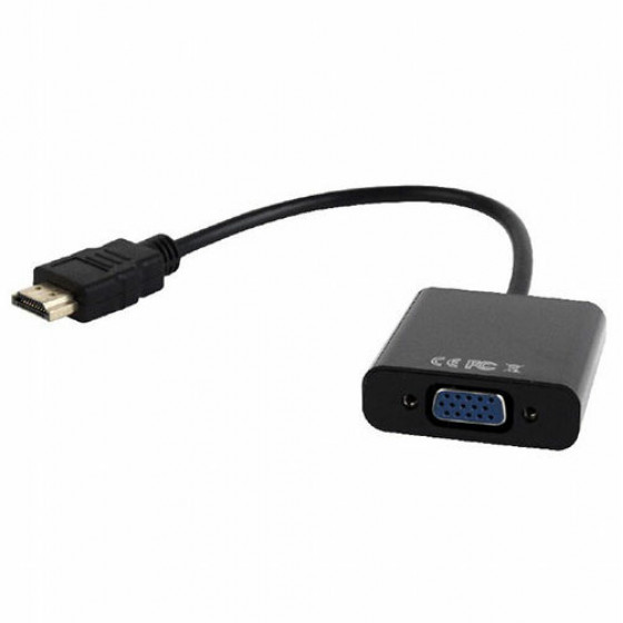 CABLEXPERT HDMI TO VGA AND AUDIO ADAPTER CABLE SINGLE PORTBLACK - (A-HDMI-VGA-03)