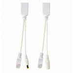 CABLEXPERT UTP PASSIVE PoE ADAPTER KIT 0.15M WHITE - (PP12-POE-0.15M-W)