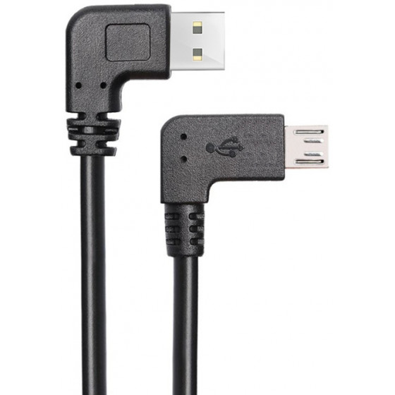 POWERTECH ������� USB �� USB Micro-B 90 Dual Easy USB 0.5m - (CAB-U132)