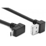 POWERTECH ������� USB �� USB Micro-B 90 Dual Easy USB 0.5m - (CAB-U136)