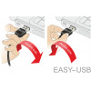 POWERTECH ������� USB �� USB Micro-B 90 Dual Easy USB 1m - (CAB-U133)