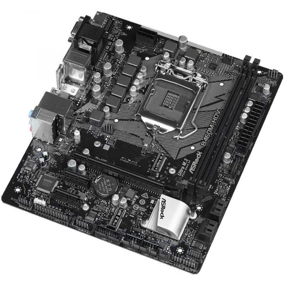 ASROCK ������� 2x DDR4 s1200 USB 3.2 mATX - (B460M-HDV)