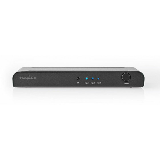 NEDIS HDMI Switch 3-Port - 3x HDMI Input 1x HDMI Output 4K2K60FPS - (VSWI3473AT)