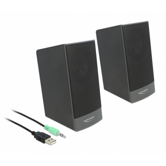 DELOCK ����� 2.0 stereo USB & 3.5mm ����� - (27001)