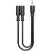 GOOBAY ���������� ���� 3.5mm �������� �� 2x ������ 0.2m ����� - (50464)