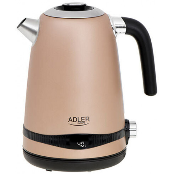 ADLER 1.7L STEEL ELECTRIC KETTLE WITH LCD AND TEMPERATURE CONTROL - (AD1295S)