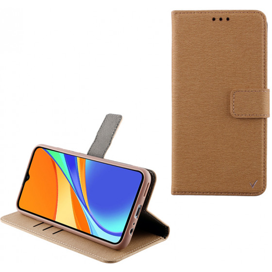 VOLTE-TEL ���� XIAOMI REDMI 9C ALLURE MAGNET BOOK STAND CLIP GOLD - (5205308273827)